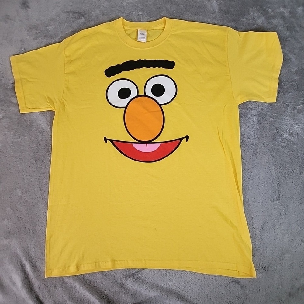 Sesame Street‎ Bert Shirt Mens L Yellow Character Casual